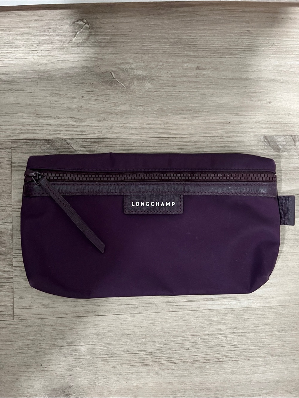 Longchamp Purple Le Pilage Neo Cosmetic Bag